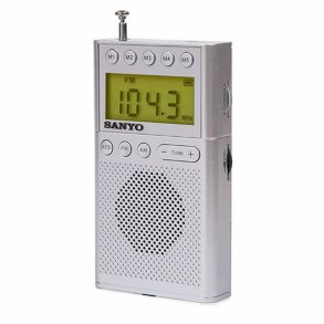 Brbar digital radio Sanyo Slvfarvet AM/FM