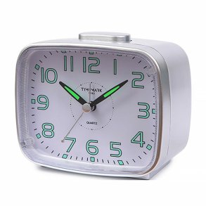 Vkkeur Timemark 12 x 9,5 x 6,5 cm Traditionel Analog Slvfarvet