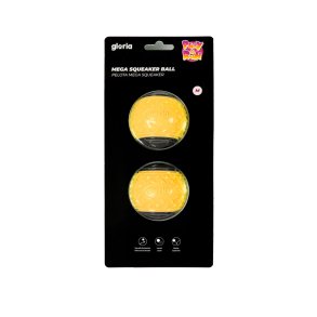 Kledyrsbold Gloria PLAY AND RUN Gul TPR M 6,35 cm 2 enheder