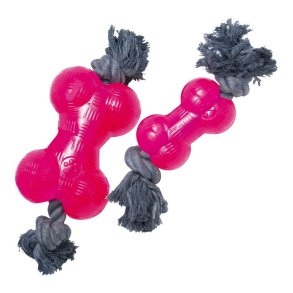 Hund Bidering Gloria TPR Med streng Pink Strrelse M (14 cm)