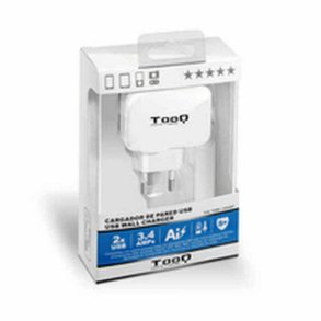 Vgoplader TooQ TQWC-1S02WT USB x 2 17W Hvid 17 W