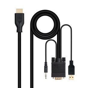 VGA-kabel NANOCABLE 10.15.4612 1,8 m Sort
