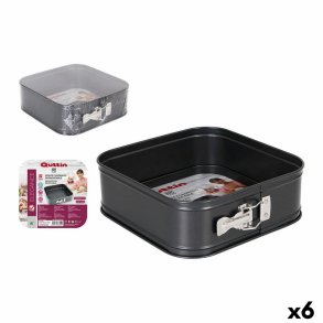 Aftagelig form Quttin Kulstofstl Sort 24 x 24 x 8 cm (6 enheder)