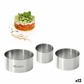 Forme Quttin Rustfrit stl Slvfarvet 10 x 10 x 5 cm (12 enheder) (3 pcs)