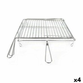 Grill Algon Chromsalt Roterende Slvfarvet 45 x 50 x 9 cm (4 enheder)