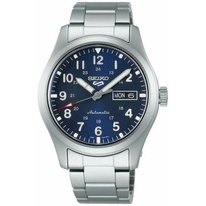 Herreur Seiko SPORTS AUTOMATIC Sort Slvfarvet