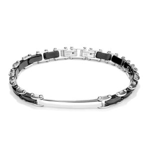 Armbnd til mnd Radiant RH000005 Sort Slvfarvet