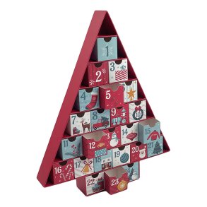 Adventskalender 32,5 X 5 X 39 CM Rd Jul Juletr