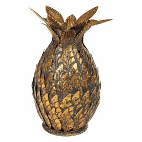 Lysestage Alexandra House Living Gylden Jern 15 x 26 x 15 cm Ananas