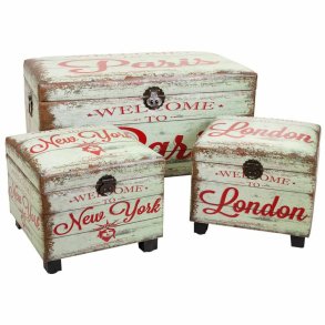 Taburet st Alexandra House Living PVC Tr MDF 3 Dele