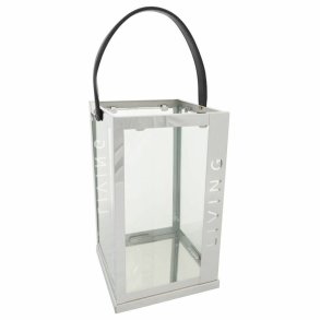 Laantarn Alexandra House Living Slv Glas Rustfrit stl 18 x 30 x 18 cm