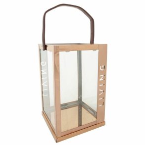 Laantarn Alexandra House Living Kobber Glas Rustfrit stl 18 x 30 x 18 cm