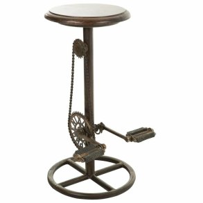 Taburet Alexandra House Living Brun Sort Metal Tr MDF 40 x 73 x 40 cm Pedaler