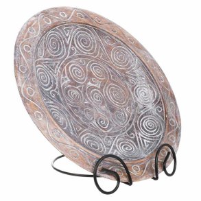 Borddekoration Alexandra House Living Hvid Brun Tr 4 x 34 x 34 cm