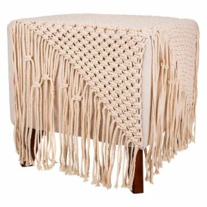 Taburet Alexandra House Living Fldefarvet Bambus Svamp Tr MDF 45 x 45 x 45 cm