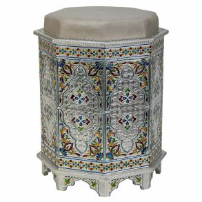 Taburet Alexandra House Living Bl Aluminium Tr MDF 11 x 42 x 38 cm