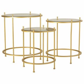 St med 3 borde Alexandra House Living Guld 53 x 60 x 53 cm