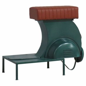 Taburet Alexandra House Living Bl PVC Lder Jern 50 x 75 x 95 cm Motorcykel