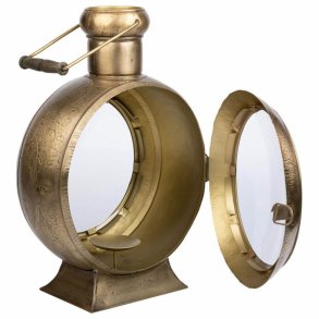 Lysestage Alexandra House Living Gylden Metal Glas Jern 21 x 47 x 33 cm