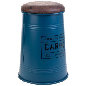 Taburet Alexandra House Living Bl Polyuretan Metal Svamp Tr MDF 47 x 27 x 33 cm