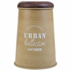 Taburet Alexandra House Living Grn Polyuretan Metal spnplade 47 x 27 x 33 cm