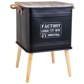 Natbord Alexandra House Living Sort 41 x 41 x 61 cm