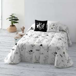 Senget�ppe (vatt�ppe) Looney Tunes B&W