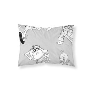Pudebetrk Looney Tunes Hvid Sort Multifarvet 175 Trde 50x80cm 50 x 80 cm 100% bomuld