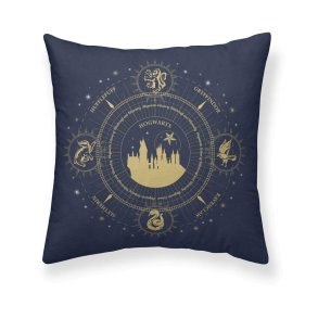 Pudebetrk Harry Potter Christmas Gold Marinebl 50 x 50 cm