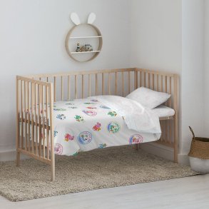 Quilttppe til tremmeseng Peppa Pig Time bed 100 x 120 cm