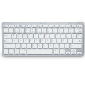 Tastatur Nilox NXKB01S Hvid Spansk qwerty