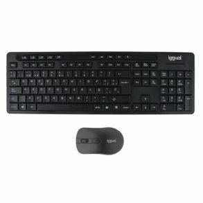 Tastatur og mus iggual IGG319277 Sort Spansk qwerty QWERTY