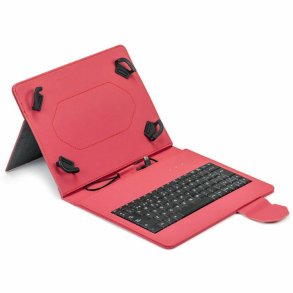 Keyboardtaske til iPad + Maillon Technologique MTKEYUSBRED Sort R�d Spansk qwerty
