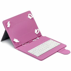 Bluetooth keyboard med tabletst�tte Maillon Technologique MTKEYUSBPINK Pink Spansk qwerty