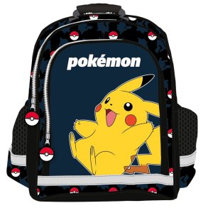 Skoletaske Pokmon Pokeball Bl Sort