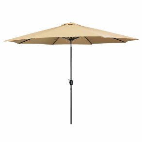Marbueno Parasol Stl 8 Stnger D300 cm Polyester Brun Have, Pool, Terrasse 10485