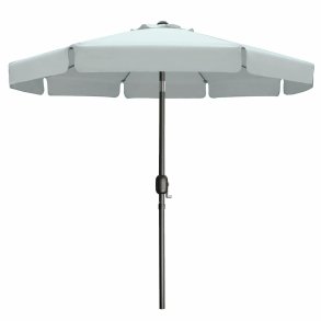Marbueno Parasoll Stl 8 Stnger D300 cm Polyester Hvid Have, Pool, Terrasse