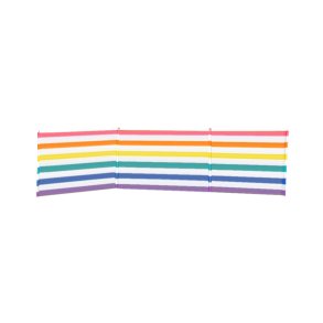 Paraviento 4 Stnger Stl Polyester Striber 360X80 cm Strand, Pool, Have, Camping