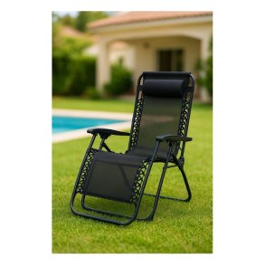 Polstrede Campingstol Marbueno Sort 90 x 108 x 66 cm