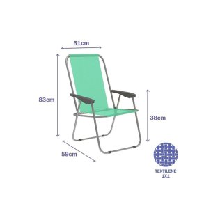Polstrede Campingstol Marbueno Gr�n 59 x 83 x 51 cm