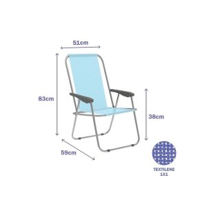 Polstrede Campingstol Marbueno Bl� 59 x 83 x 51 cm