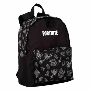 Skoletaske Fortnite Dark black Sort 41 x 31 x 13,5 cm Reflekterende