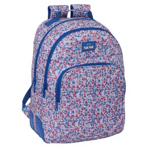 Skoletaske Nait Nait Flores coimbra azul Bl 32 x 42 x 15 cm