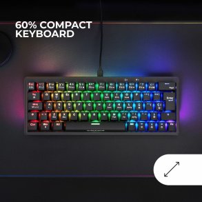 Gaming-tastatur Mars Gaming MKMINIPROYES Sort Qwerty US