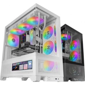 ATX Semi-t�rn kasse Mars Gaming MCLCDXW Hvid
