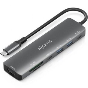 USB Hub Aisens 7 EN 1 Gr� 100 W