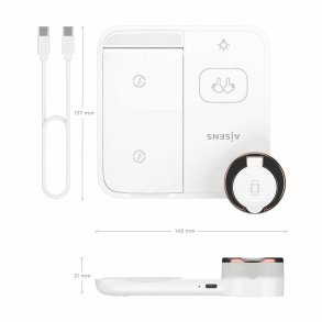 Trdls oplader Aisens ASCH-15W4WC061-W 15 W Hvid