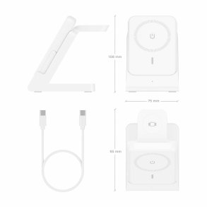Trdls oplader Aisens ASCH-15W4WC063-W Hvid 15 W