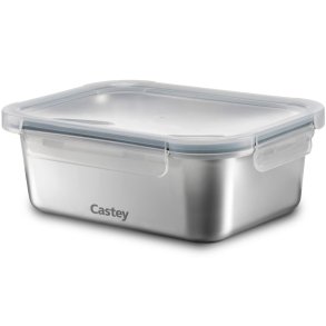 Madkasse Castey CA800 Gr� Rustfrit st�l Plastik Rektangul�r 800 ml 2 Dele (2)