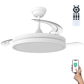 Loftsventilator CristalRecord 85-080-42-000 Hvid 60 W